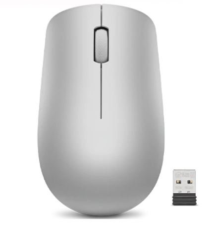 עכבר LENOVO 530 Wireless Mouse Platinum Grey