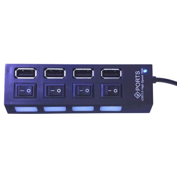 מפצל 4 PORT USB 2.0 אקטיבי כולל חיבור מתח