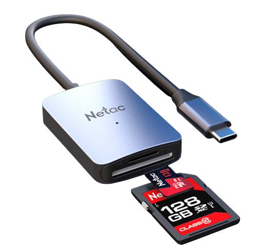 קורא כרטיסים Netac Memory card Reader WK12 usb 3.0 Type-C mSD/SD