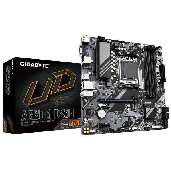 לוח למעבדי Gigabyte A620M DS3H DDR5 PCIE4.0 DP HDMI VGA AMD AM5