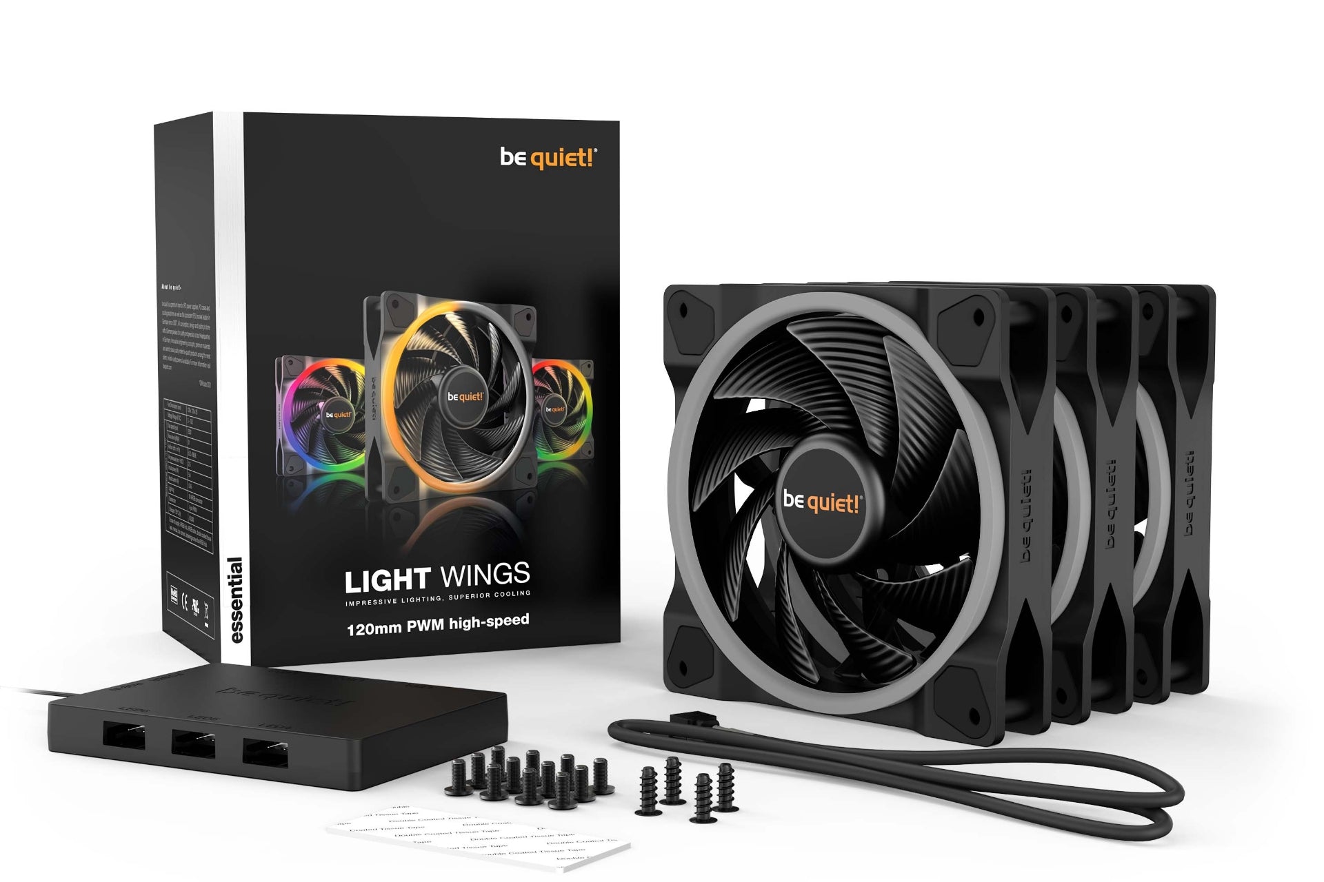 BE QUIET! LIGHT WINGS 120MM PWM HIGH-SPEED 3 PACK