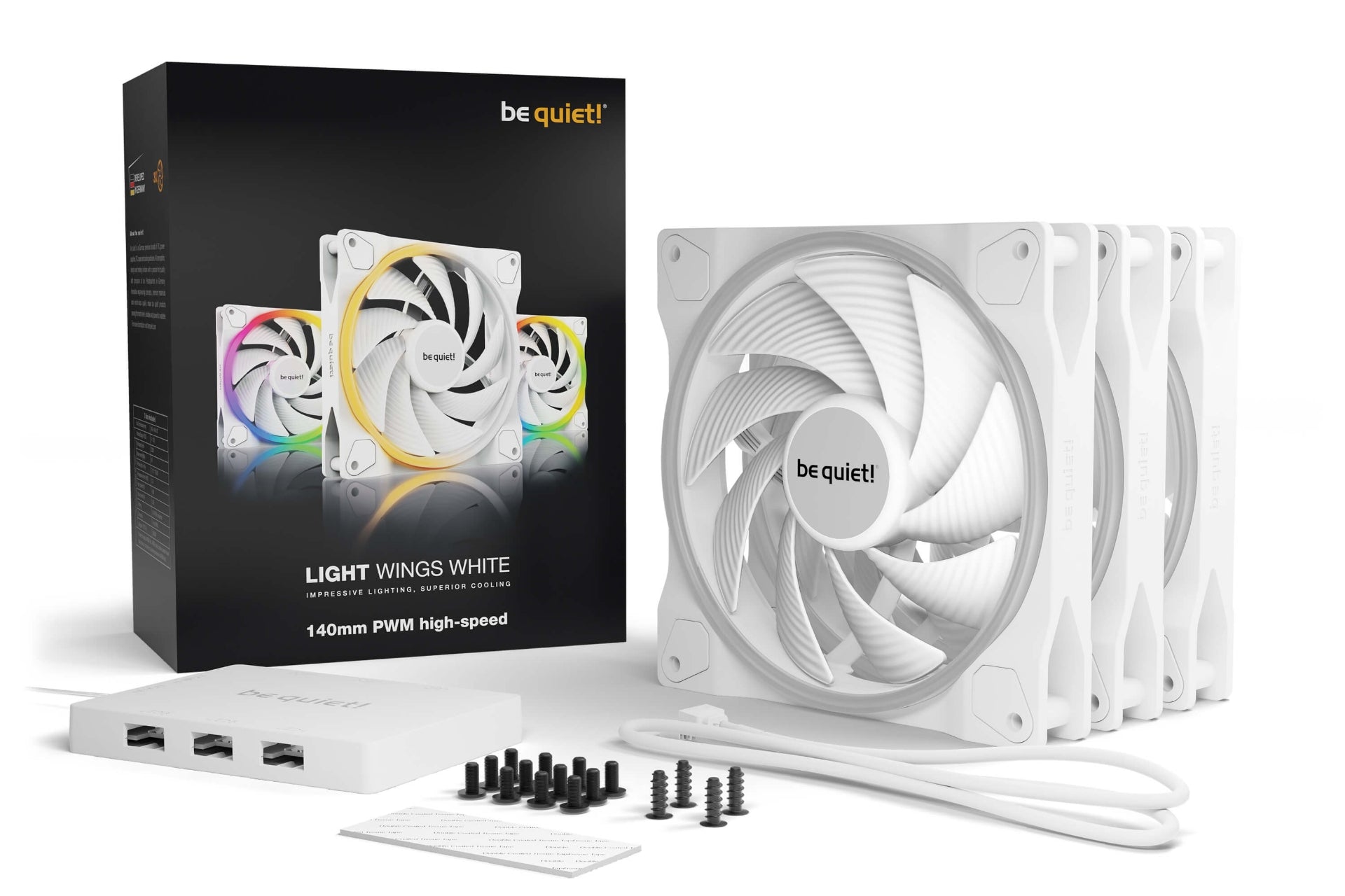 BE QUIET! LIGHT WINGS WHITE 140MM PWM HIGH-SPEED