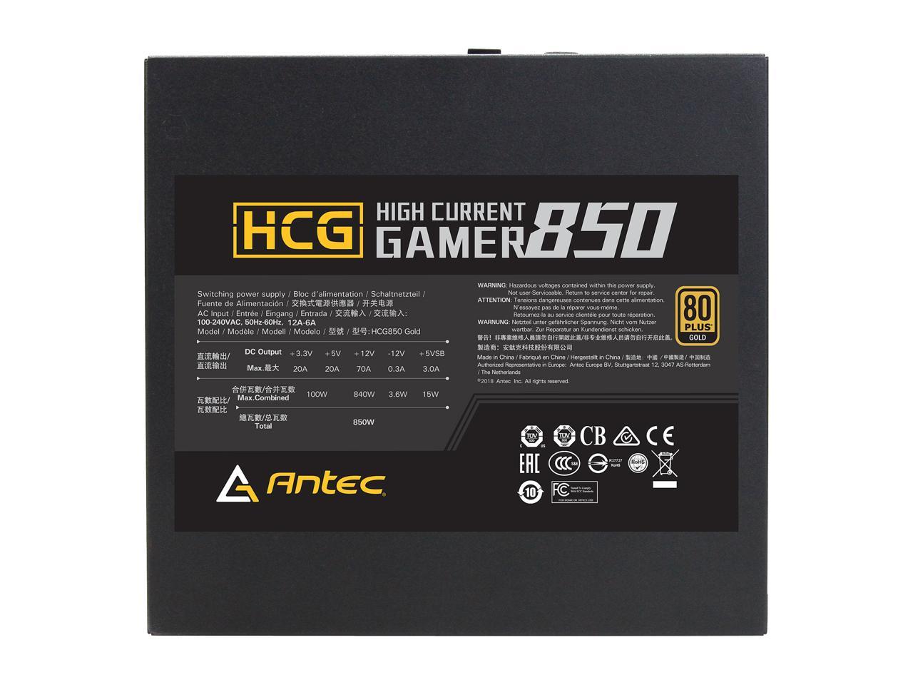 ANTEC PSU 850W HIGH CURRENT GAMER GOLD