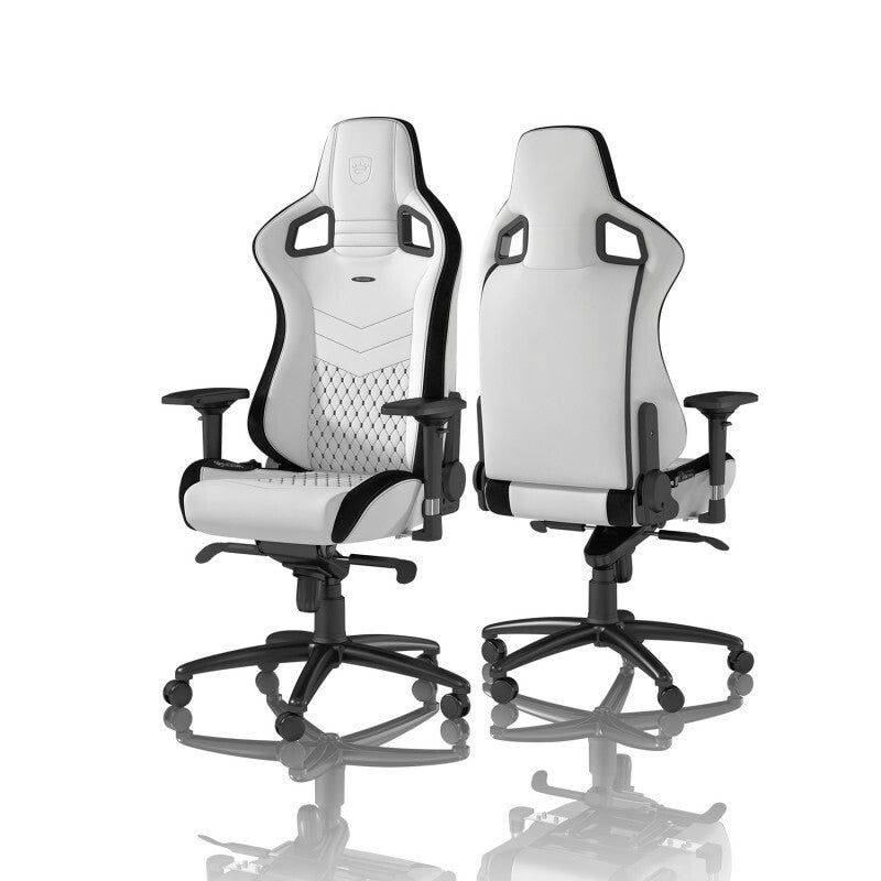 כיסא גיימיניג NOBLECHAIRS EPIC WHITE/BLACK בצבע לבן/שחור