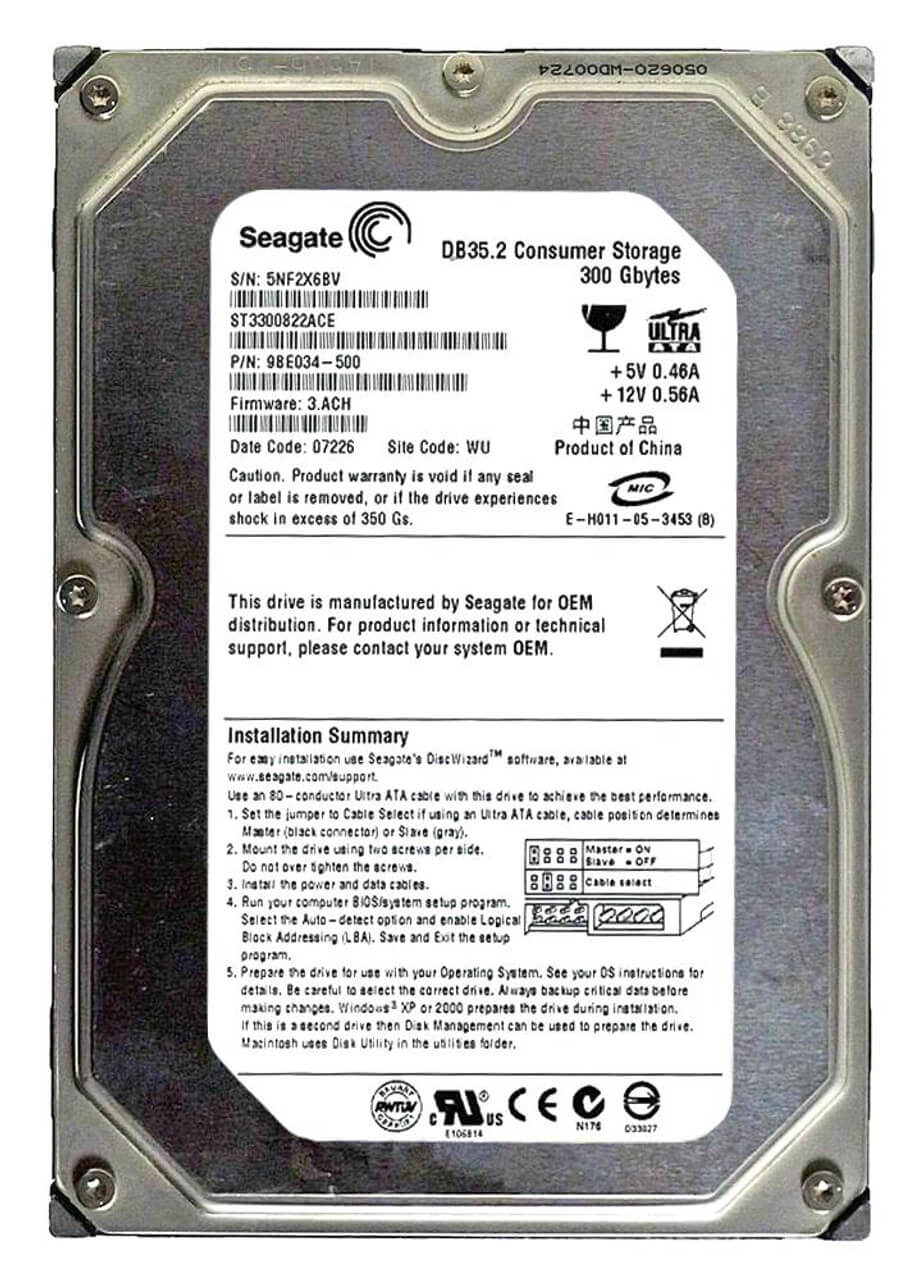 SEAGATE HDD 300GB 7200 IDE 3.5