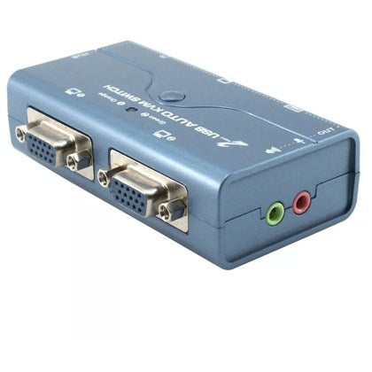 2 PORT USB / VGA KVM SWITCH Gold Touch