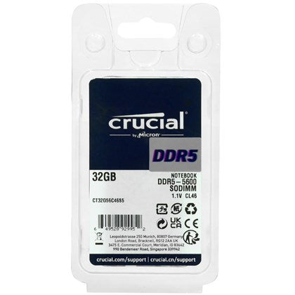 32GB SODIMM DDR5 5600Mhz Crucial