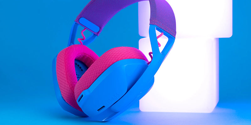 אוזניות קשת אלחוטיות לגיימינג Logitech G435 Lightspeed צבע לבן