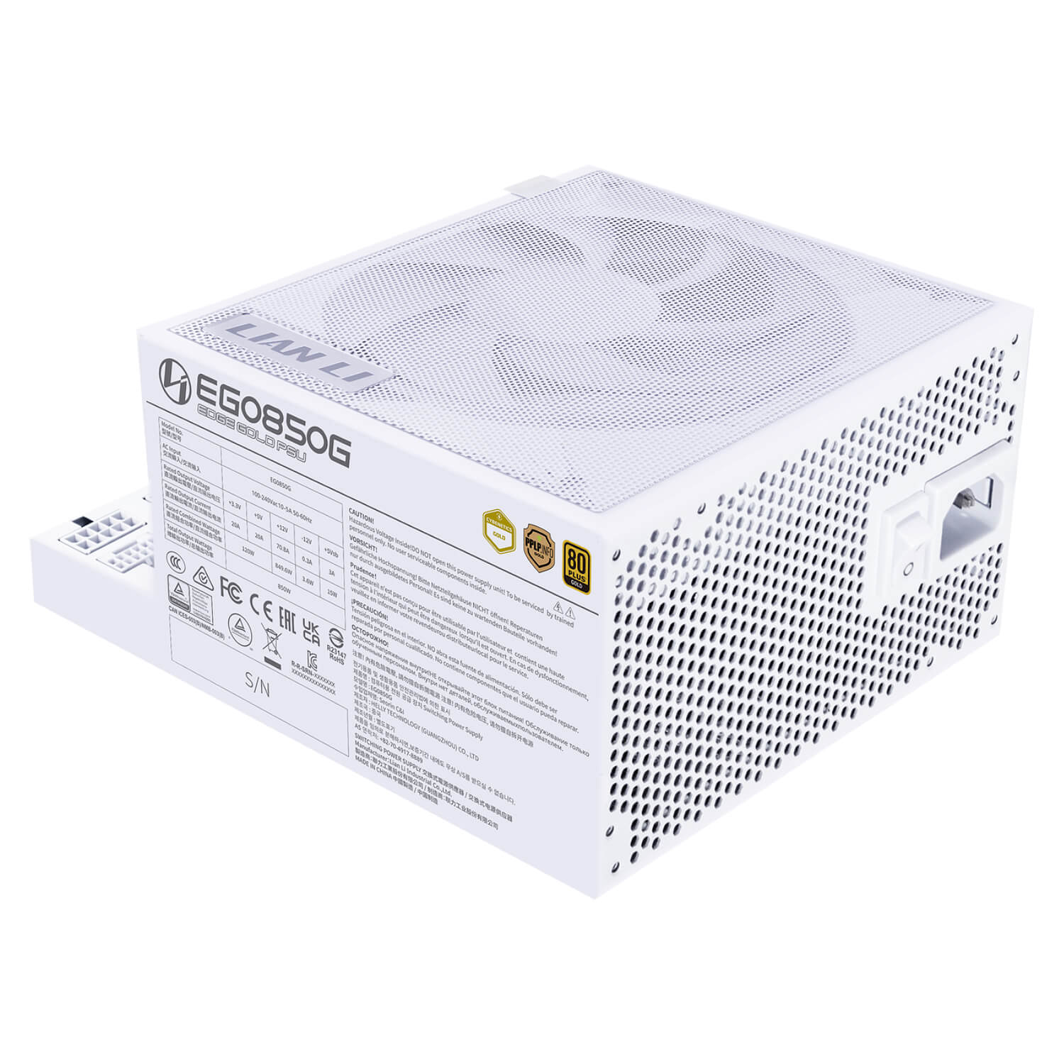 ספק כוח Lian-Li EDGE 850W Gold White