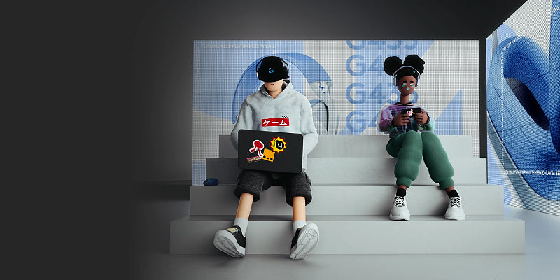 אוזניות קשת אלחוטיות לגיימינג Logitech G435 Lightspeed צבע לבן