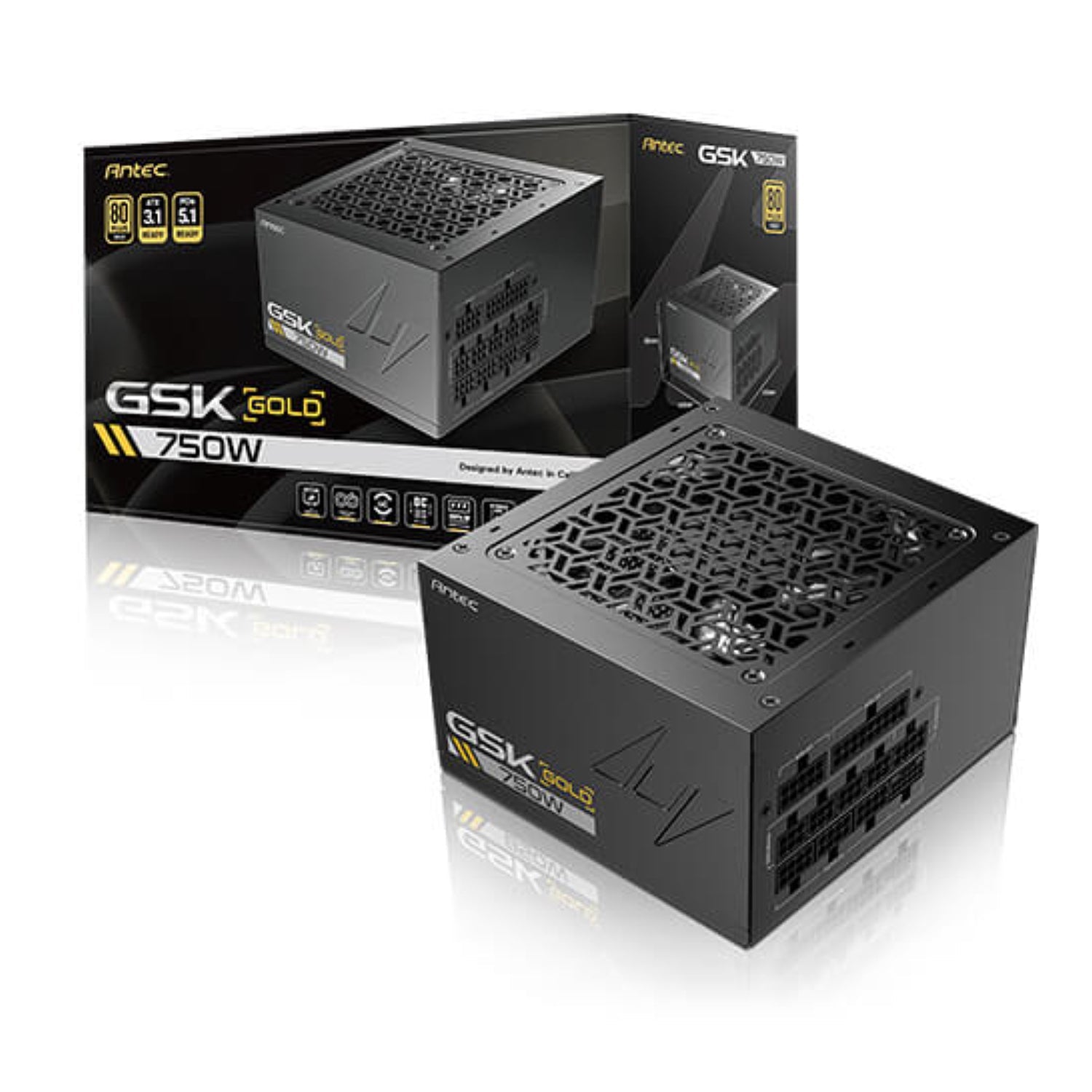 Antec PSU GSK 750W ATX3.1 80 + Gold Full Modular