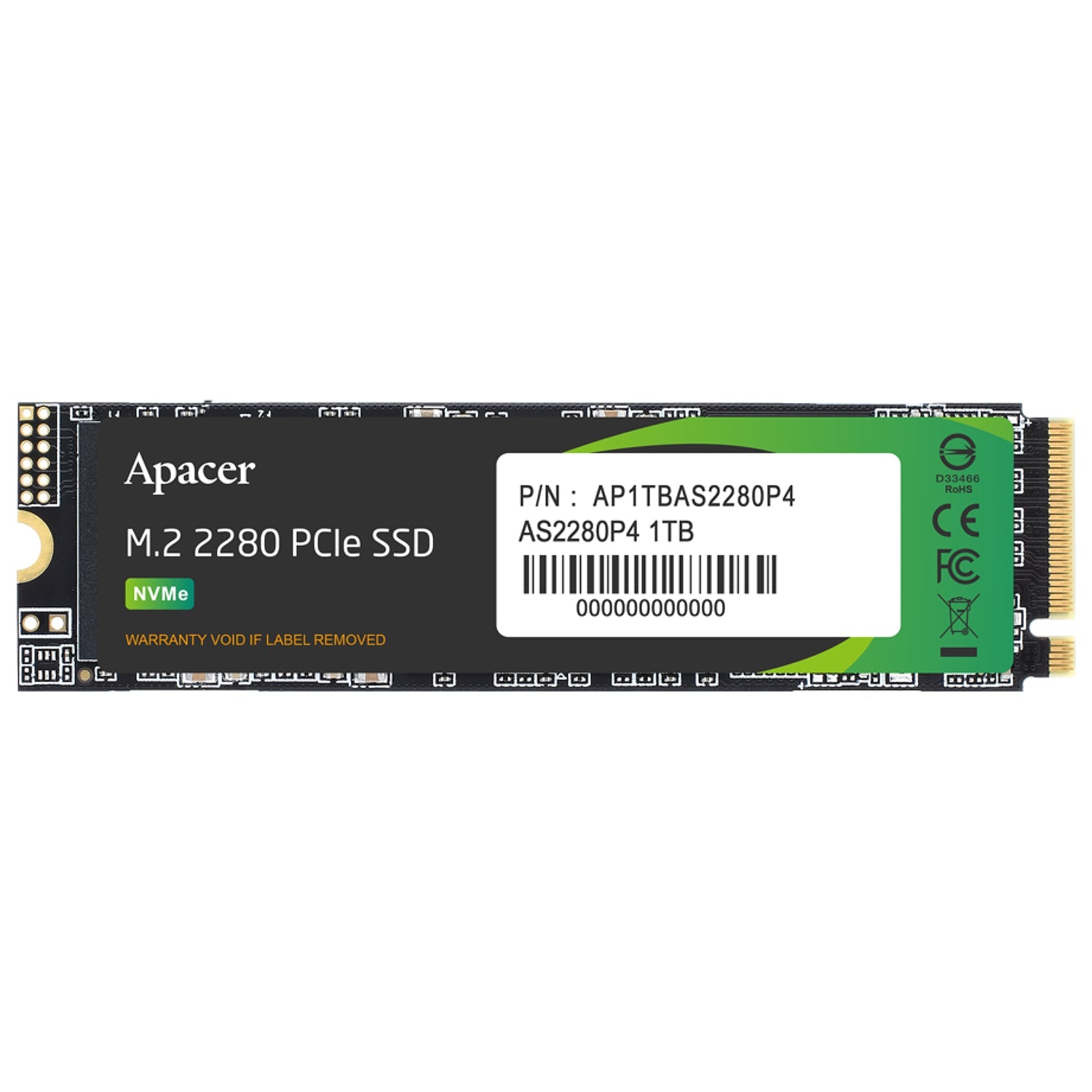 Apacer SSD 1TB AS2280P4 M.2 PCIe Gen3x4