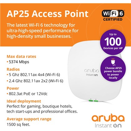 Aruba Instant On AP25 Access Point