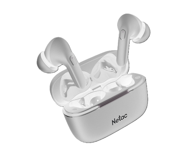 אוזניות NETAC LK65 Bluetooth 5.3 Up to 5.5Hrs Play White Stereo