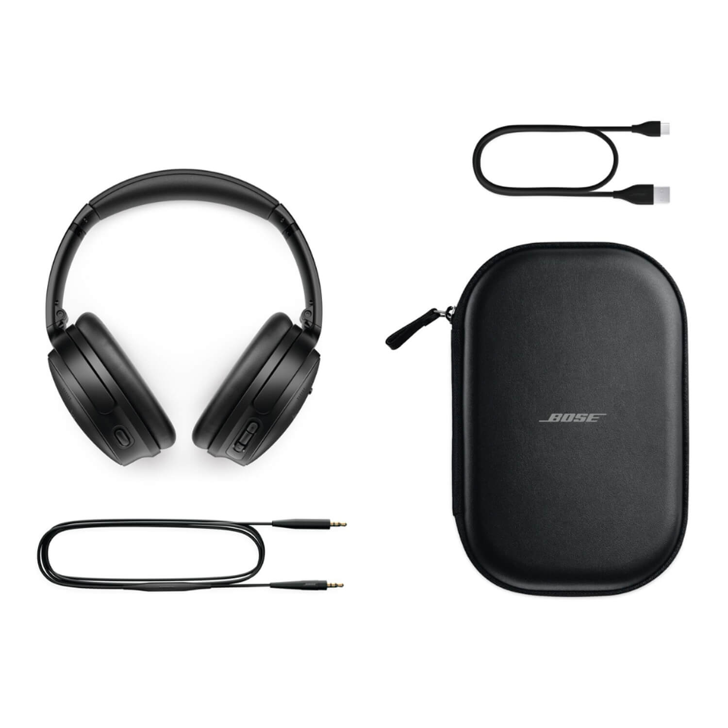 אוזניות קשת אלחוטיות עם ביטול רעשים אקטיבי Bose QuietComfort צבע שחור