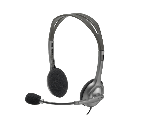 אוזניות לוגיטק MIC + Headset H110 DUAL PL PLUG - Cryptech