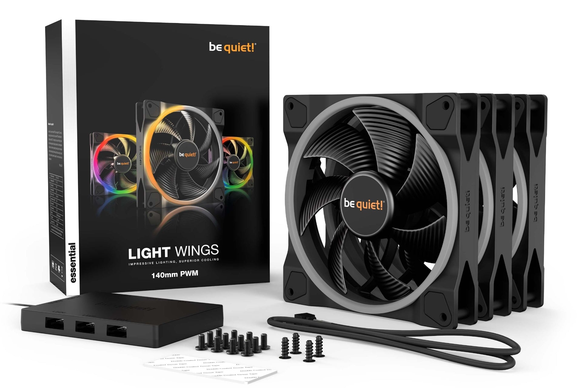 BE QUIET! LIGHT WINGS 140MM PWM 3 PACK - Cryptech