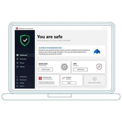 BitDefender Anti Virus total security 10 Devices 1Year