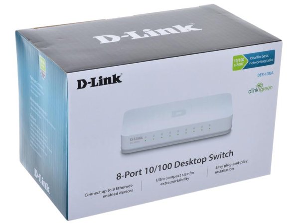 סוויץ&apos; 10/100 D-LINK DES-1008C/A1A 8 Port SOHO Switch - Cryptech