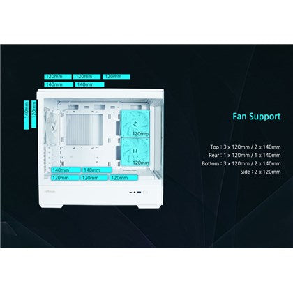 CASE ZALMAN P30 ARGB mATX CASE White