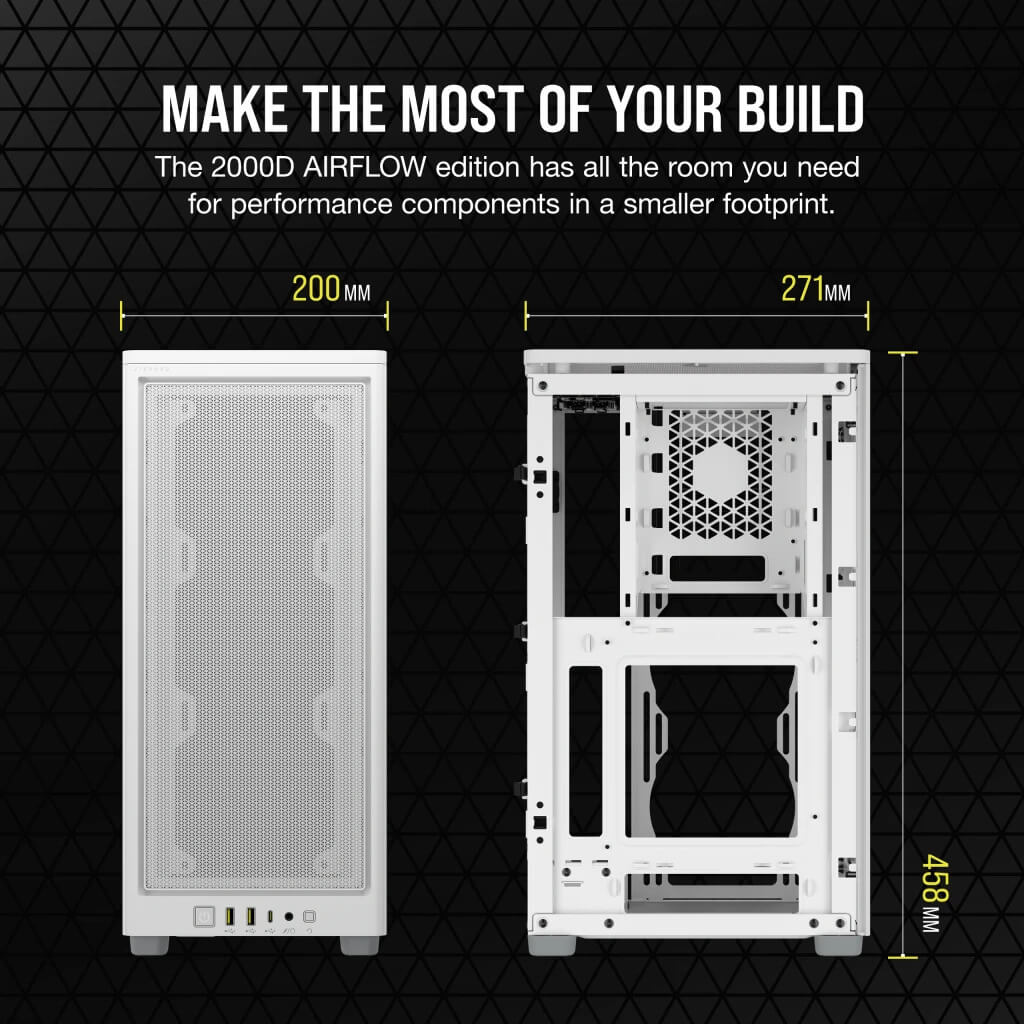 CORSAIR 2000D AIRFLOW MINI CASE WHITE - Cryptech