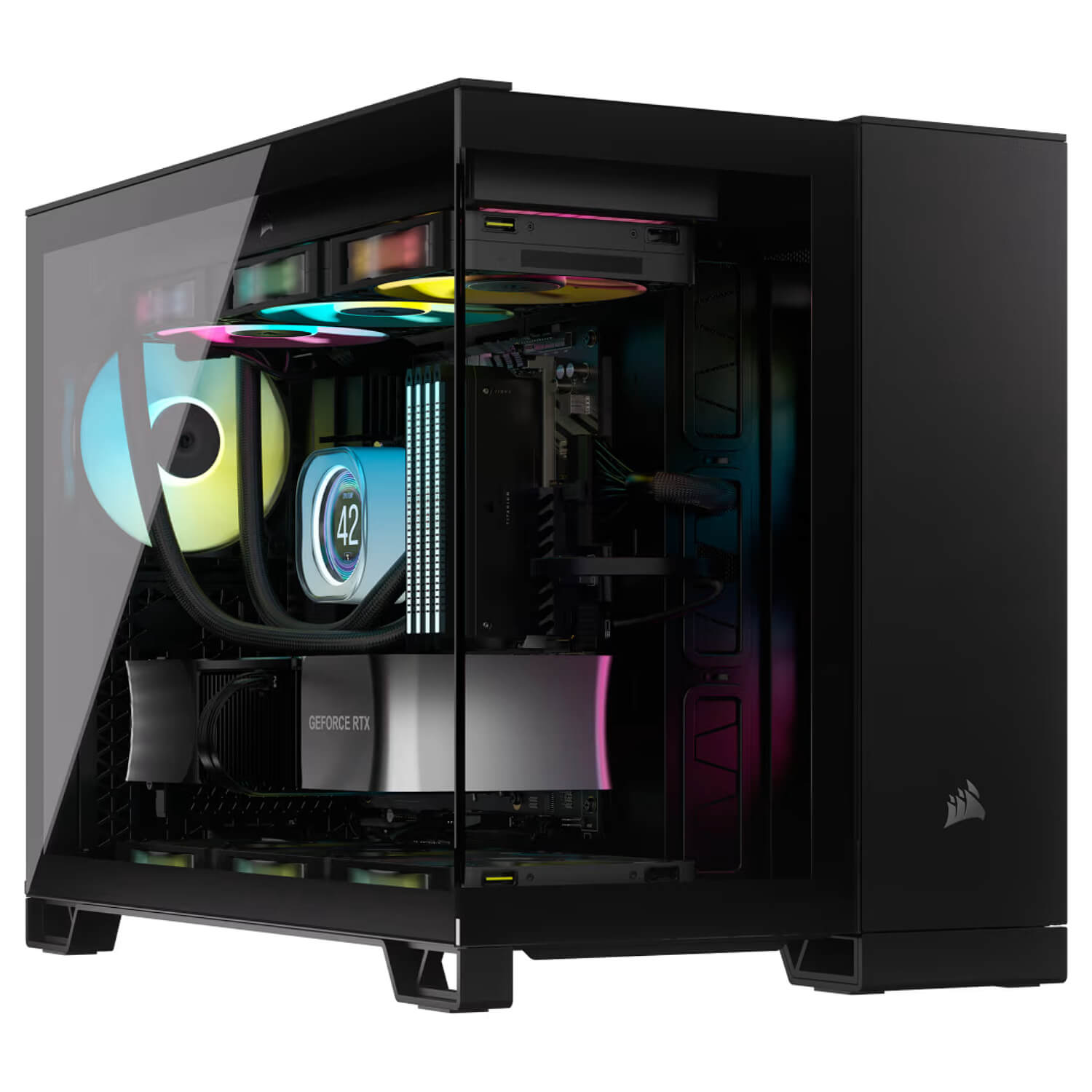 Corsair 2500X RGB Tempered Glass Case Black