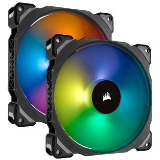 CORSAIR ML140 PRO RGB LED 140MM PWM PREMIUM MAGNETIC LEVITATION FAN 2 PACK - Cryptech