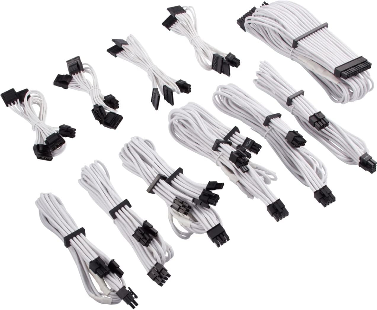 CORSAIR PREMIUM SLEEVED TYPE-5 PSU WHITE CABLES PRO KIT - Cryptech