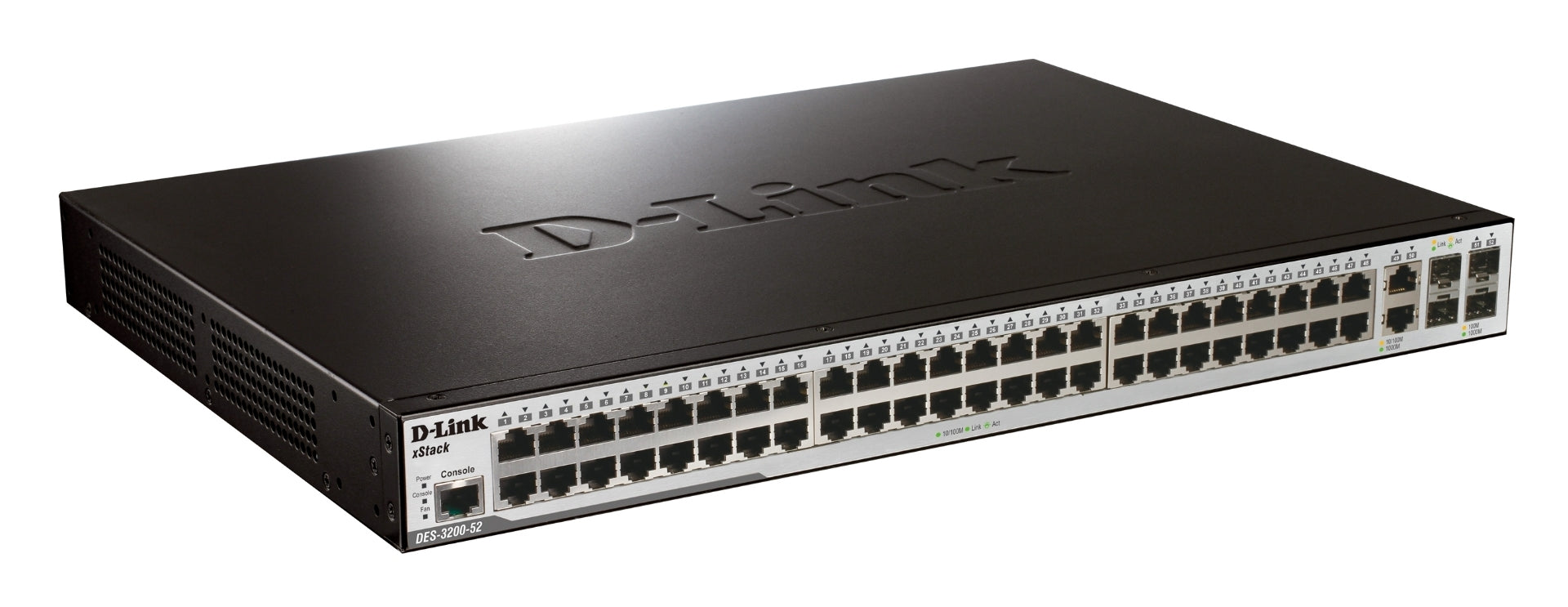 D-LINK SWITCH 48-PORT 10/100 + 2 SFP + 2 COMBO 1000 + L2 MANAGED