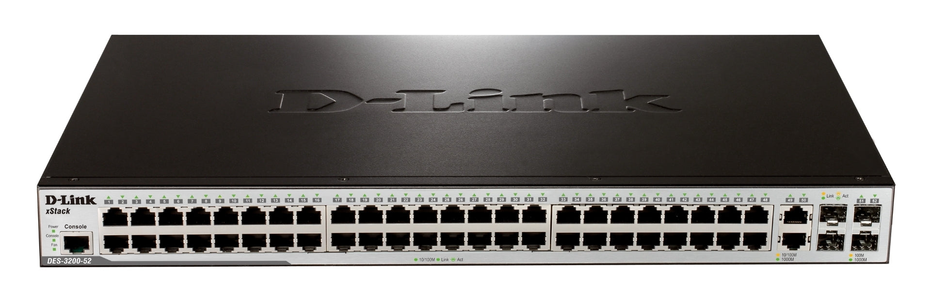 D-LINK SWITCH 48-PORT 10/100 + 2 SFP + 2 COMBO 1000 + L2 MANAGED