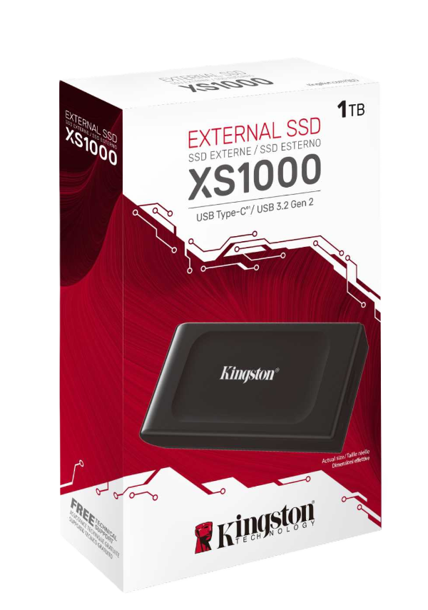 דיסק חיצוני Kingston XS1000 1TB USB 3.2 Gen 2 up to 1050 MB/s - Cryptech