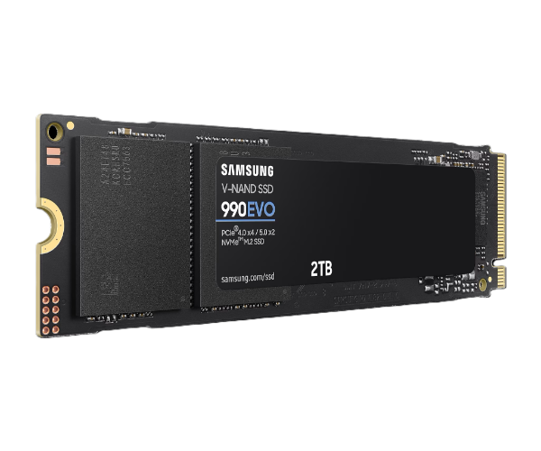 דיסק פנימי Samsung 990 EVO 2TB PCIE4.0X4/5.0X2 NVME gen 4/5