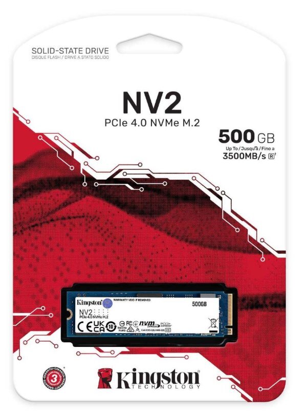 דיסק פנימי Kingston NV2 500GB NVME GEN 4.0 4X4 M.2 2280 - Cryptech