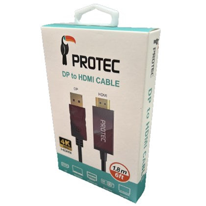 DISPLAY PORT TO HDMI CABLE 1.8M PROTEC