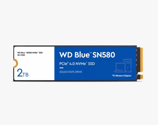 דיסק פנימי WD Blue SN580 2TB Nvme Gen4 2280 Up to 4150MB/s - Cryptech