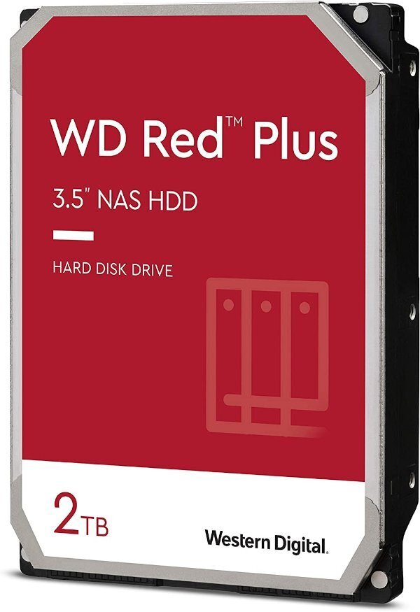 דיסק פנימי WD Red Plus NAS 2TB HDD 5400RPM 256MB Cache SATA III - Cryptech