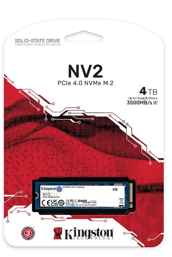 דיסק פנימי Kingston NV2 4TB NVME GEN 4.0 4X4 M.2 2280 - Cryptech