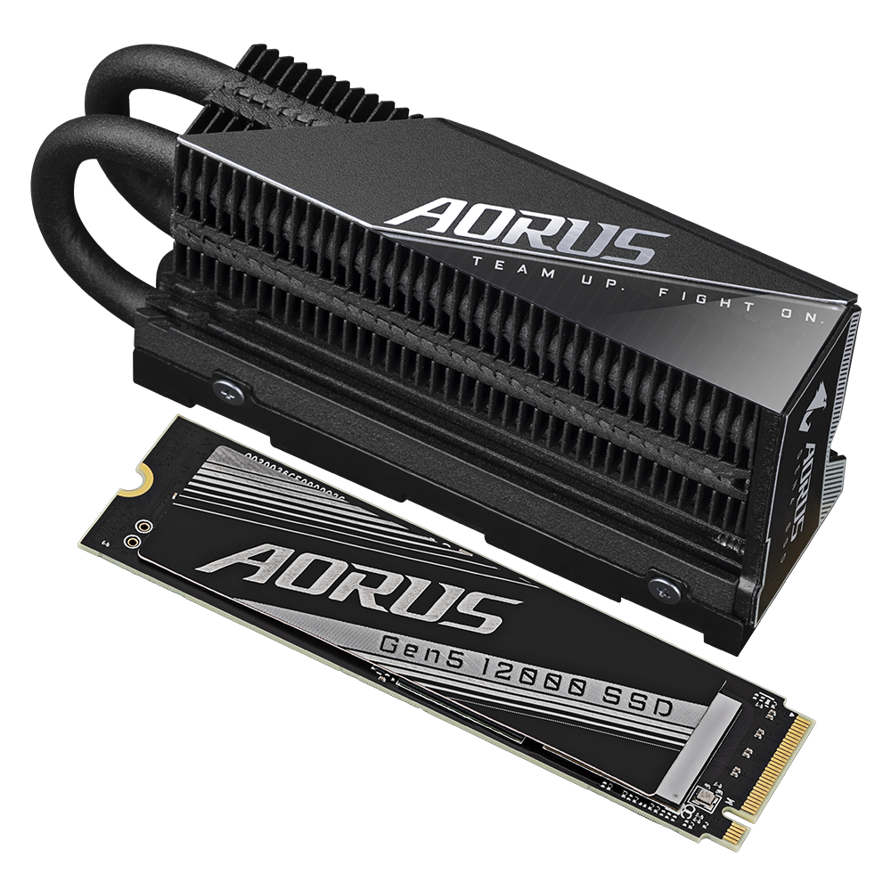 דיסק פנימי AORUS Gen5 NVME 1TB up to 11700/9500 MB/s Read/Write - Cryptech