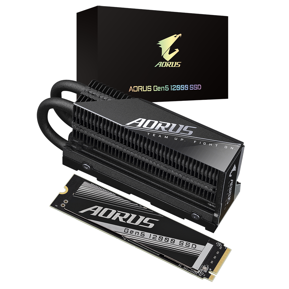 דיסק פנימי AORUS Gen5 NVME 2TB up to 12400/11800 MB/s Read/Write - Cryptech