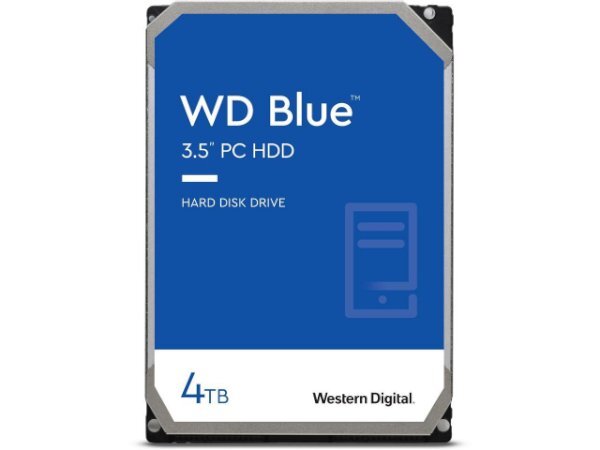 דיסק קשיח פנימי 3.5 Western Digital Blue 4TB SATA6 Gb/s 256MB - Cryptech