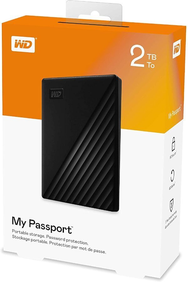 דיסק חיצוני Western Digital My Passport 2TB 2.5 USB 3.2 GEN1 - Cryptech