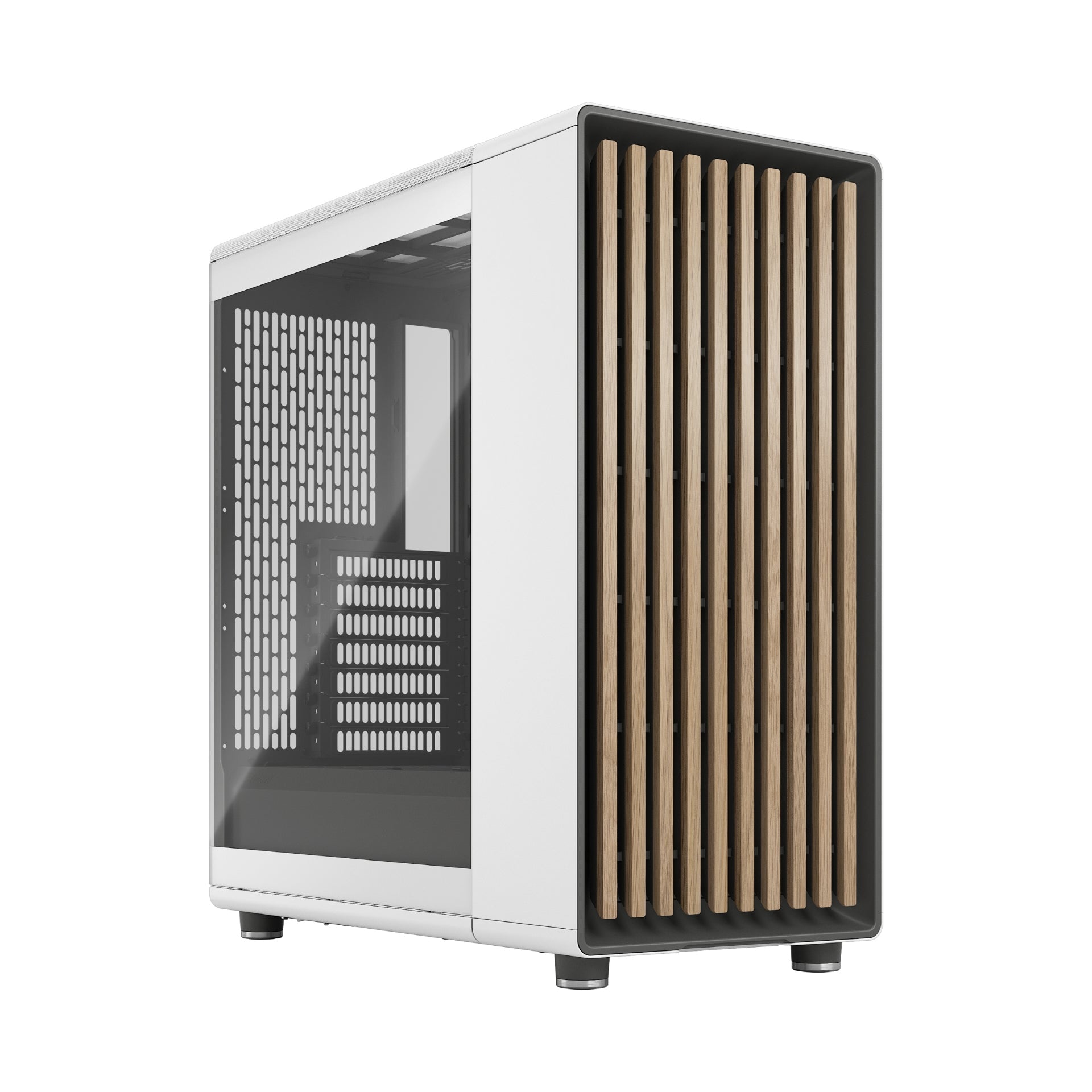 FRACTAL DESIGN NORTH CHALK WHITE TG CLEAR TINT - Cryptech