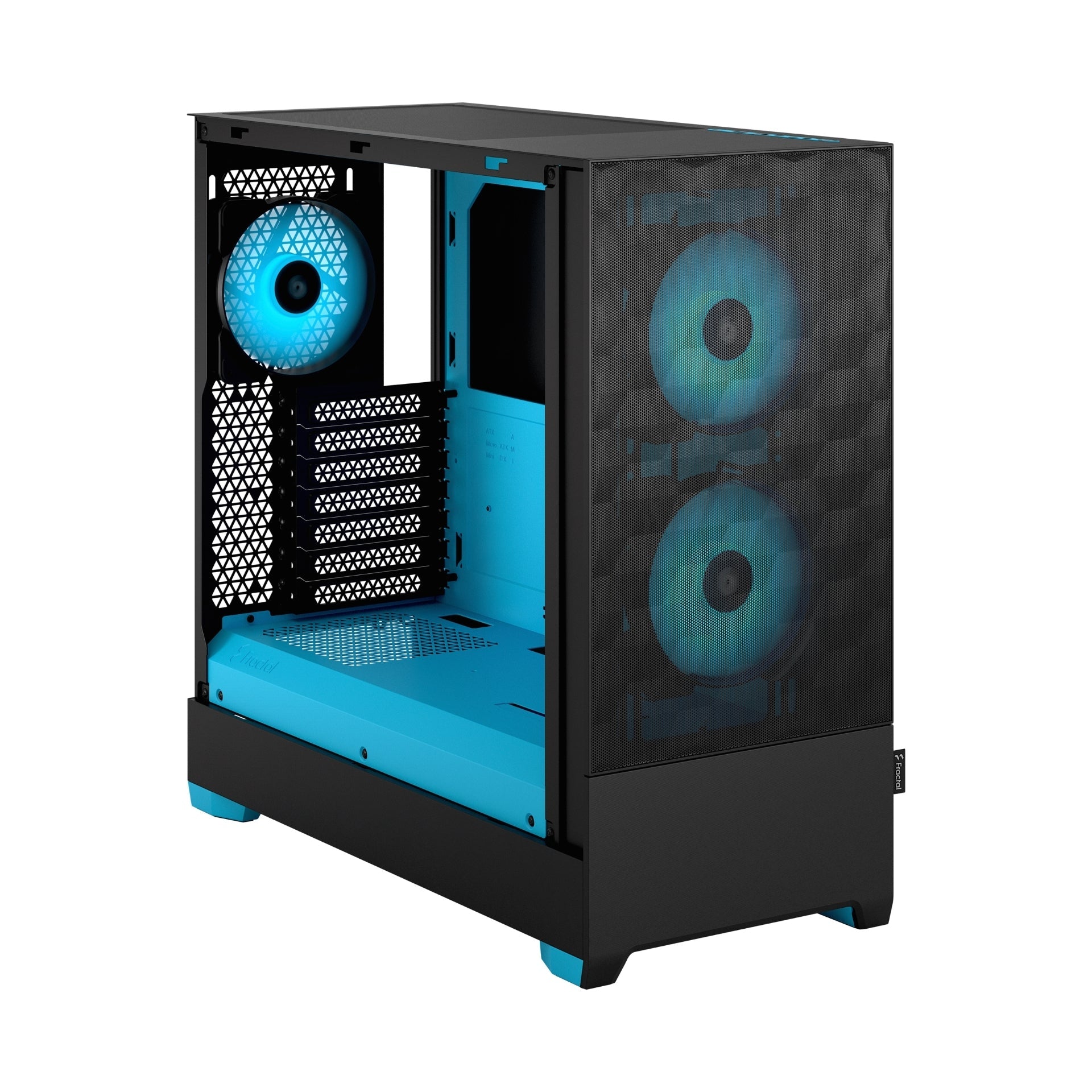 FRACTAL DESIGN POP AIR RGB CYAN CORE TG CLEAR TINT