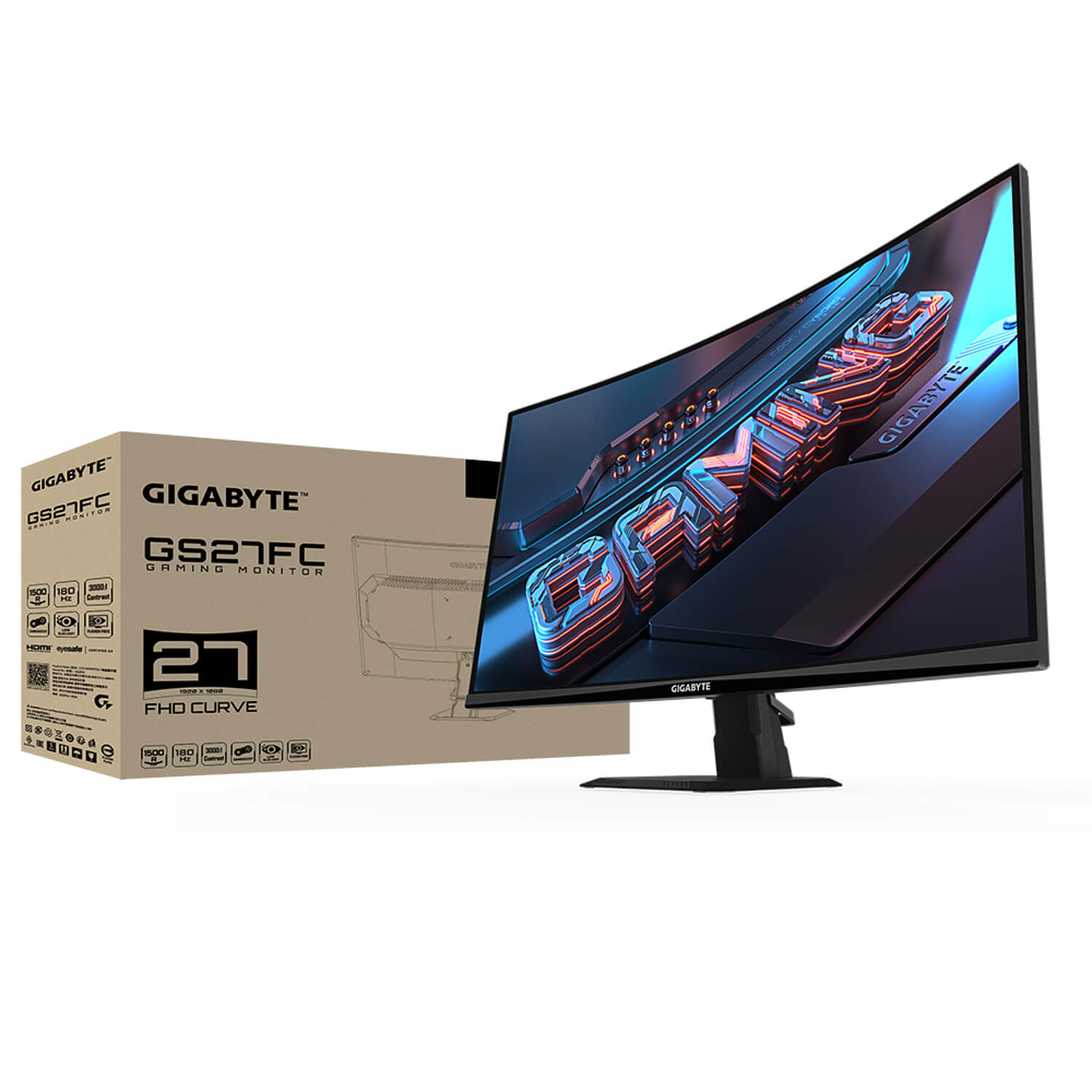 Gigabyte 27’’ VA FHD 180Hz 1ms 1500R Curved Gaming Monitor