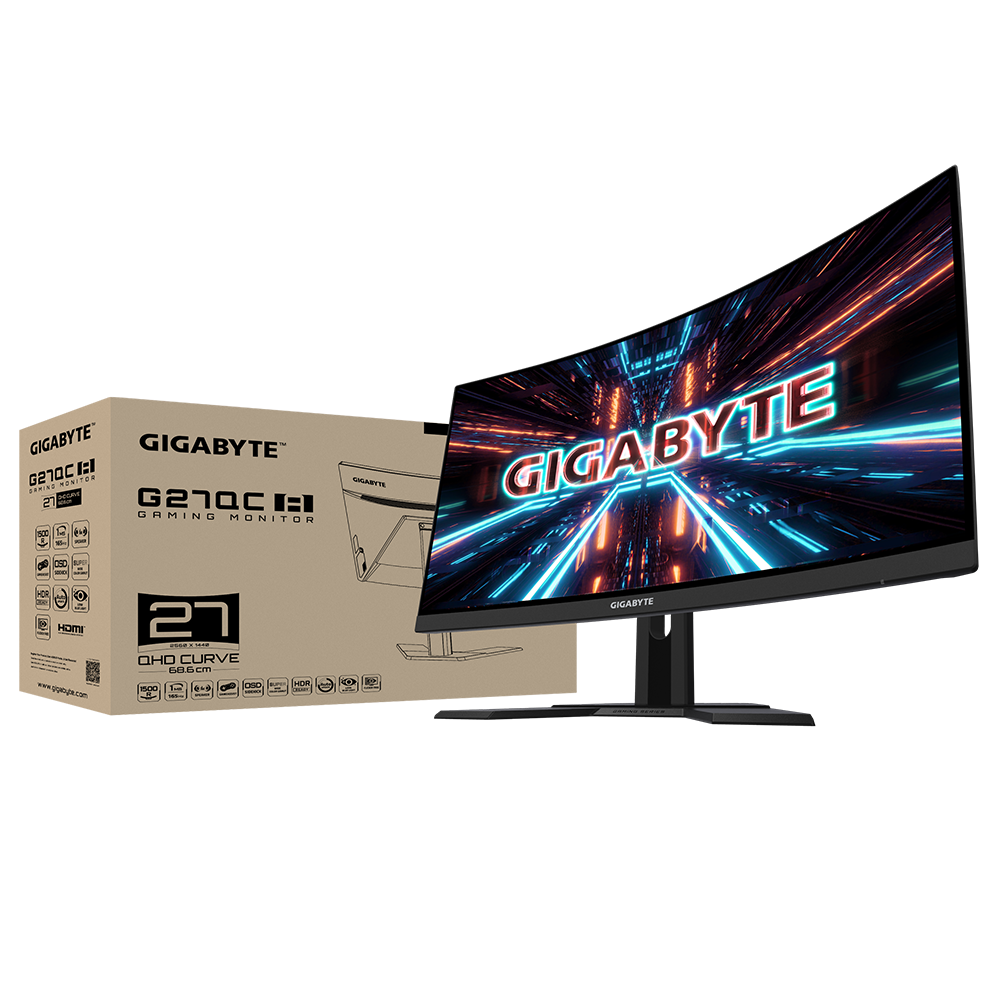 Gigabyte G27QC-A Gaming Monitor 27’’ QHD 165Hz 1ms Curved