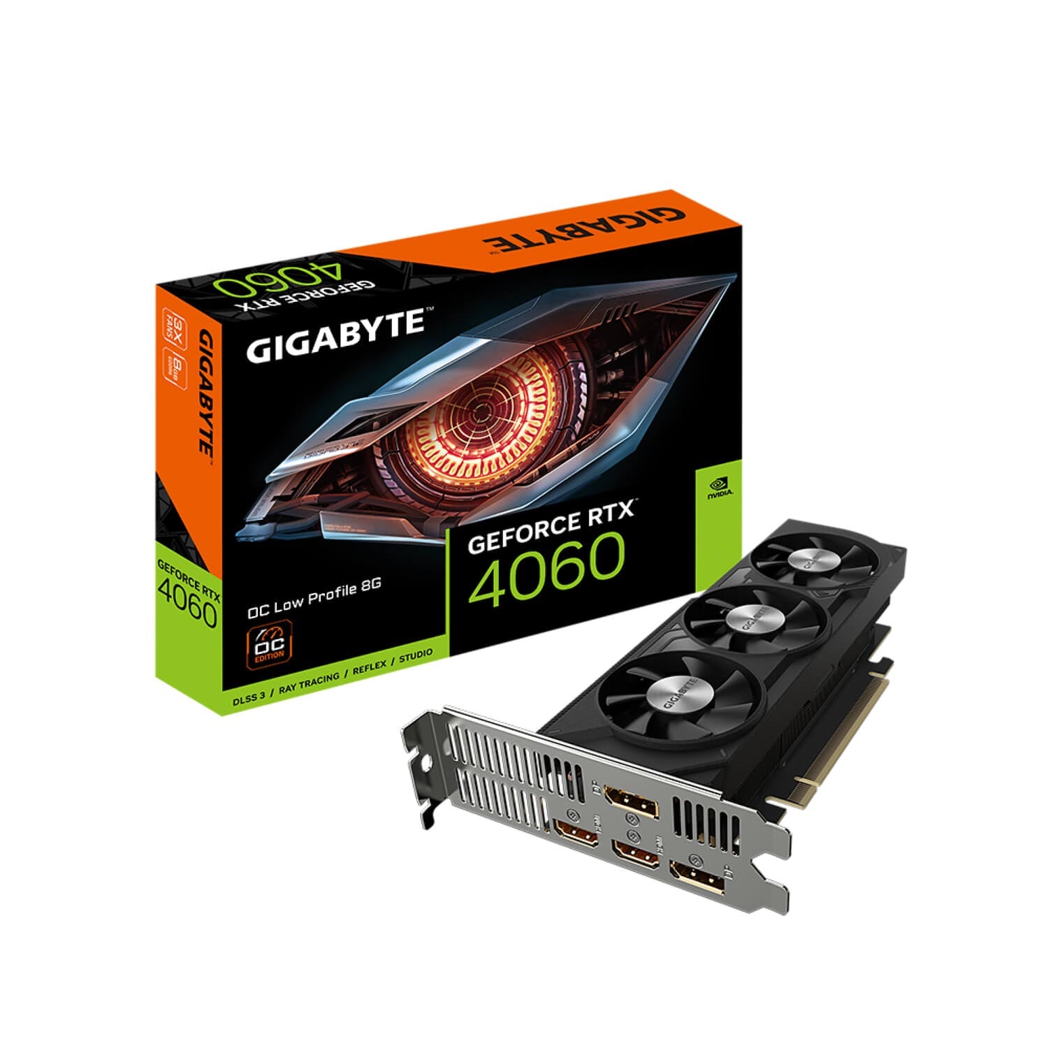 Gigabyte RTX 4060 (DLSS 3) GV-N4060OC-8GL Low Profile