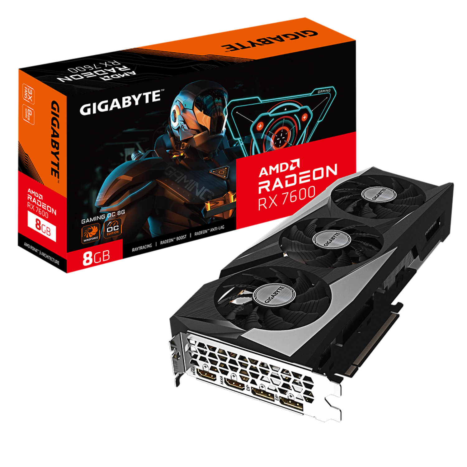 Gigabyte RX 7600 GV-R76GAMING OC-8GD