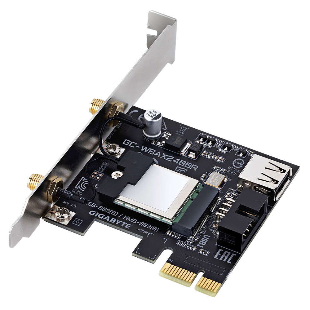 GIGABYTE WIFI 6E / BLUETOOTH 5.3 (RTL8852CE) PCI-EX1