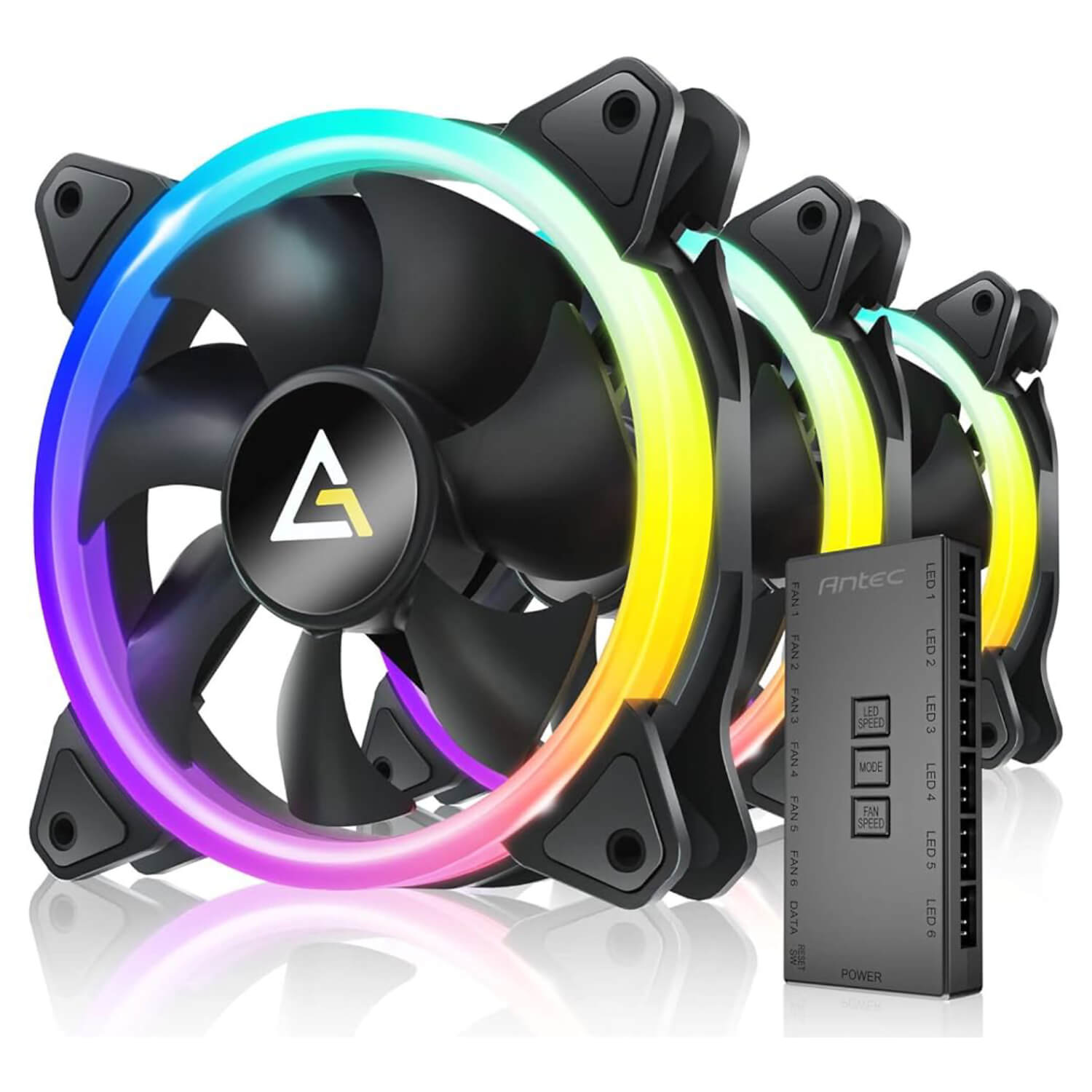 ANTEC NEON 120 ARGB PWM 3XFANS WITH CONTROLLER