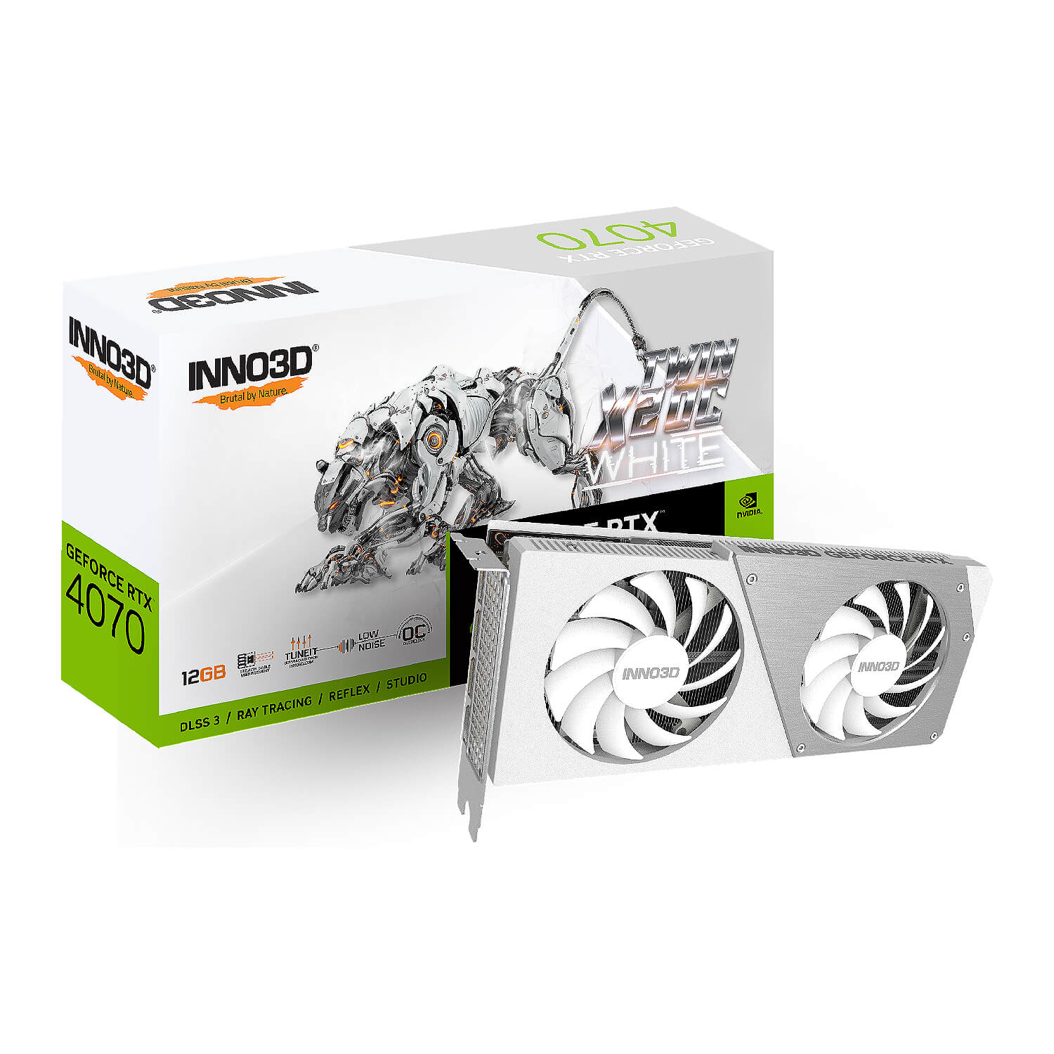 INNO3D GEFORCE RTX 4070 (DLSS 3) TWIN X2 OC 12GB STEALTH WHITE